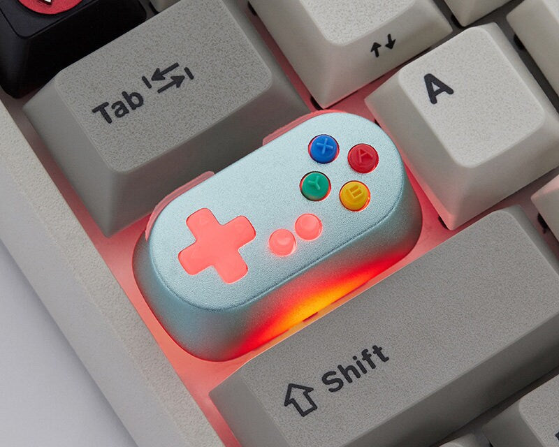 SwitchXbox controller handle keycaps cherry mx metal key cap 1.75X 1.75U capslock keycap light transmission