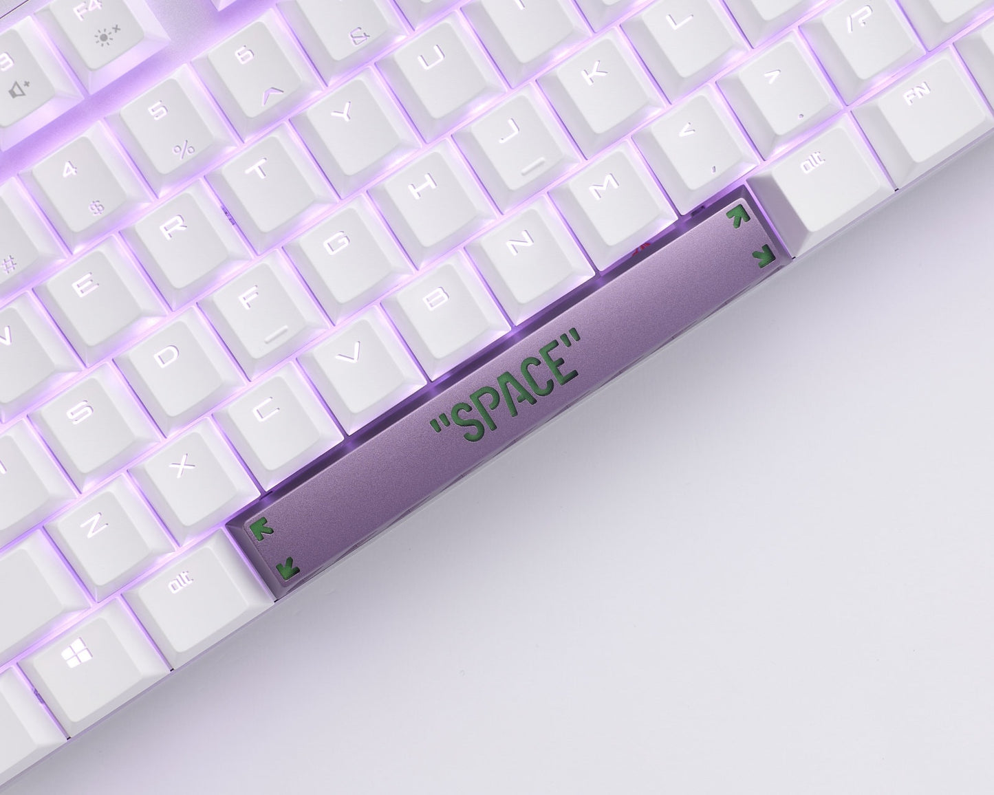 Punk metal black white keycap space cherry mx 6.25U 6.25X keycaps mechanical keyboard