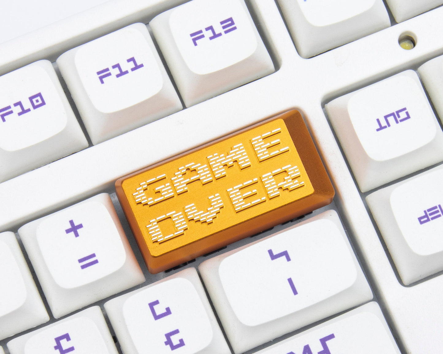 GAME OVER pixel keyboard keycaps metal cherry mx keycap backplace 2x key cap gift