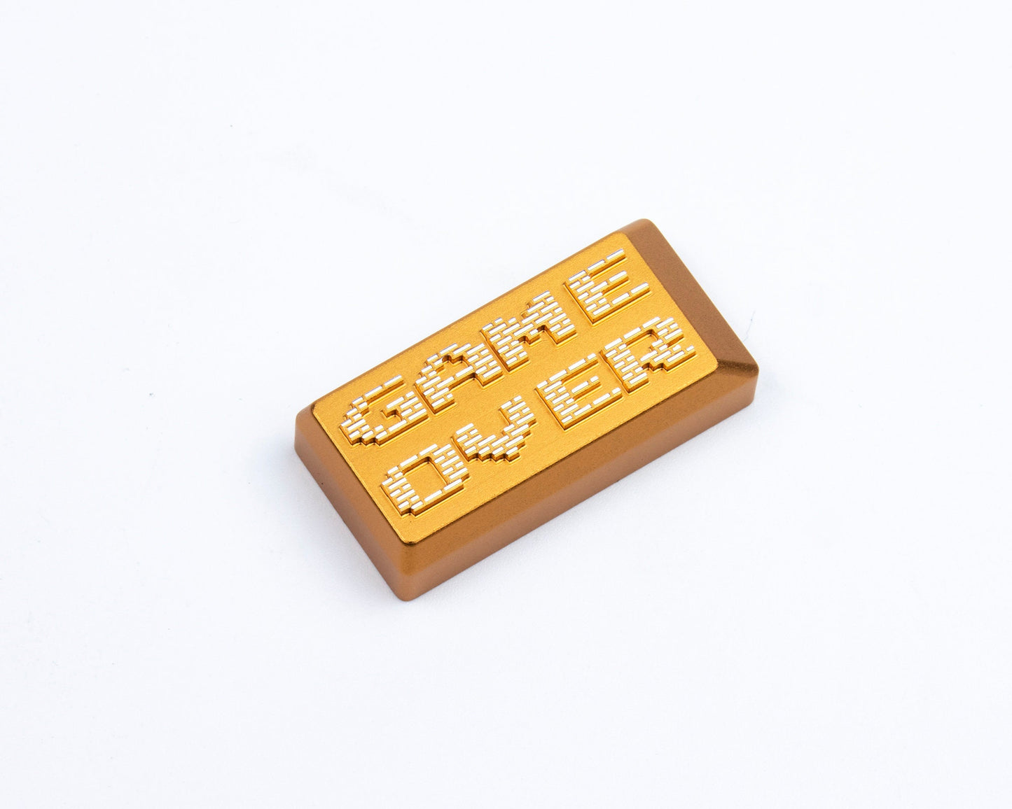 GAME OVER pixel keyboard keycaps metal cherry mx keycap backplace 2x key cap gift