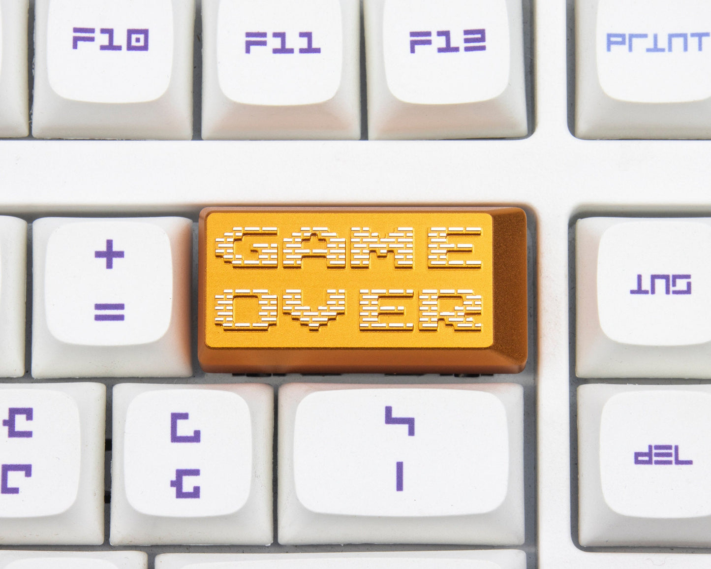 GAME OVER pixel keyboard keycaps metal cherry mx keycap backplace 2x key cap gift
