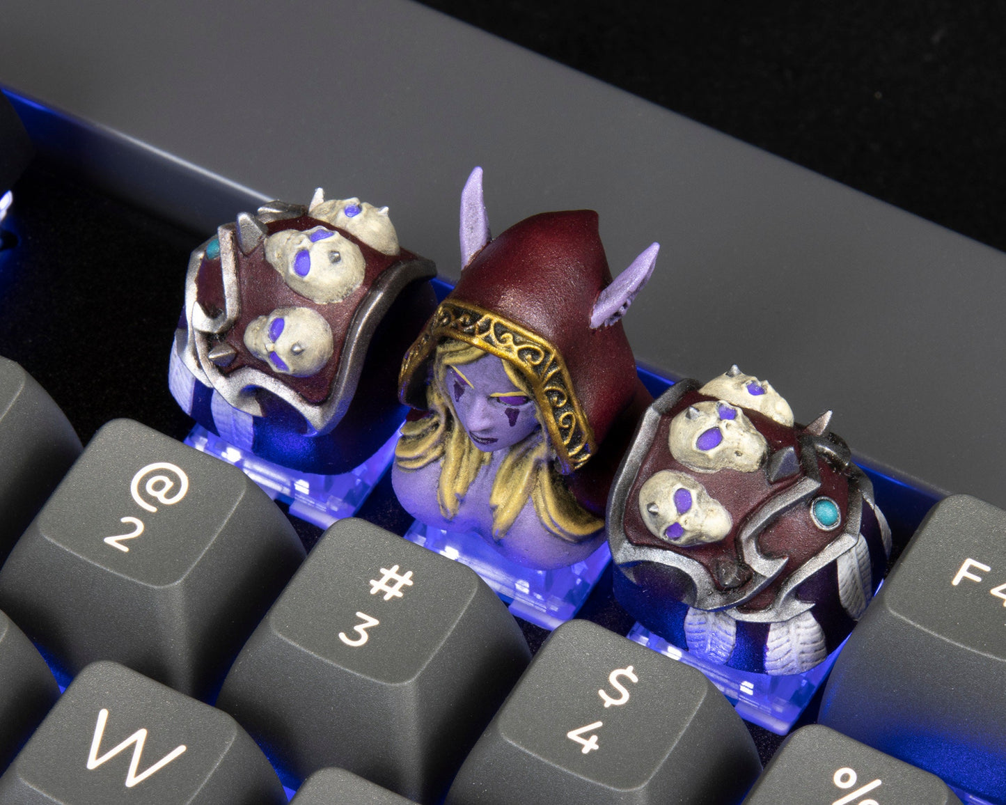 Sylvanas Windrunner artisankeycaps cherry mx keycap resin gaming handmade mechanical keyboard