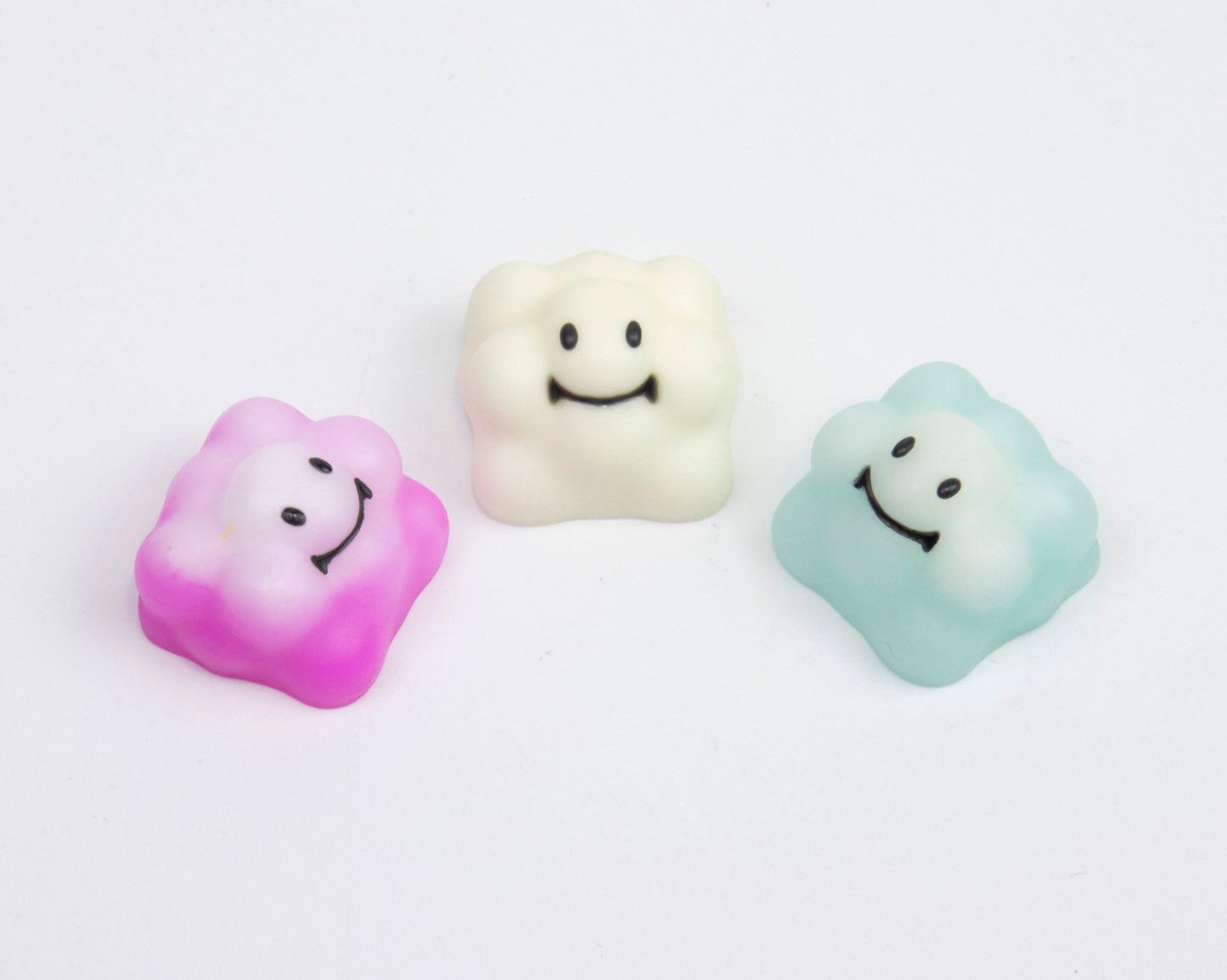Smile clouds keyboard keycaps cherry mx resin 1u esc multi color keycap cute mechanical keyboard gift