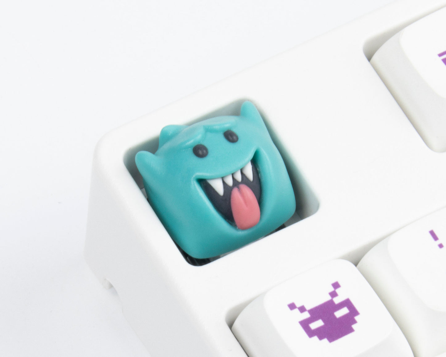 Halloween ghost cute resin keyboard keycaps cherry mx artisan 3D mechanical keyboard white purple yellow