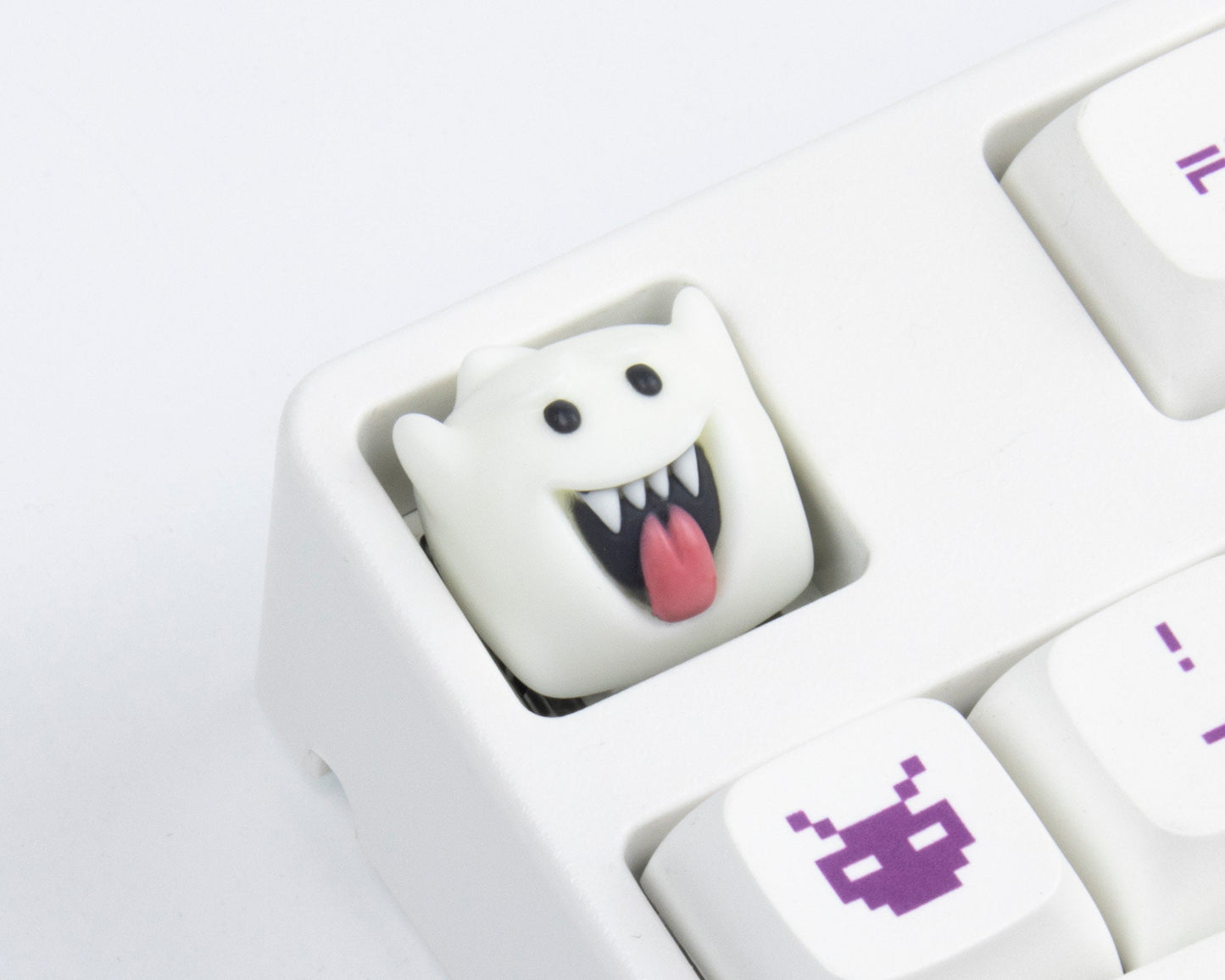 Halloween ghost cute resin keyboard keycaps cherry mx artisan 3D mechanical keyboard white purple yellow