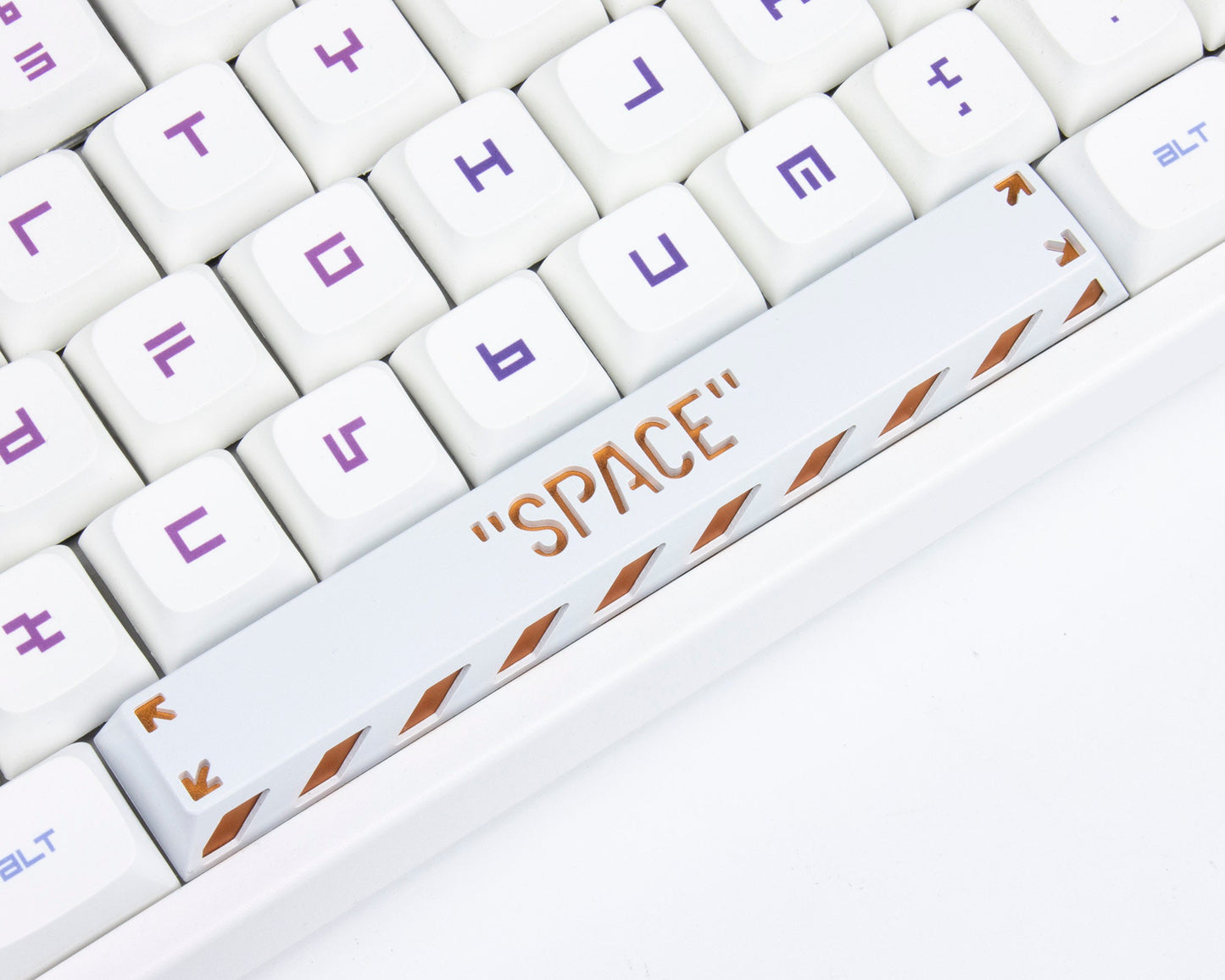 Punk metal black white keycap space cherry mx 6.25U 6.25X keycaps mechanical keyboard