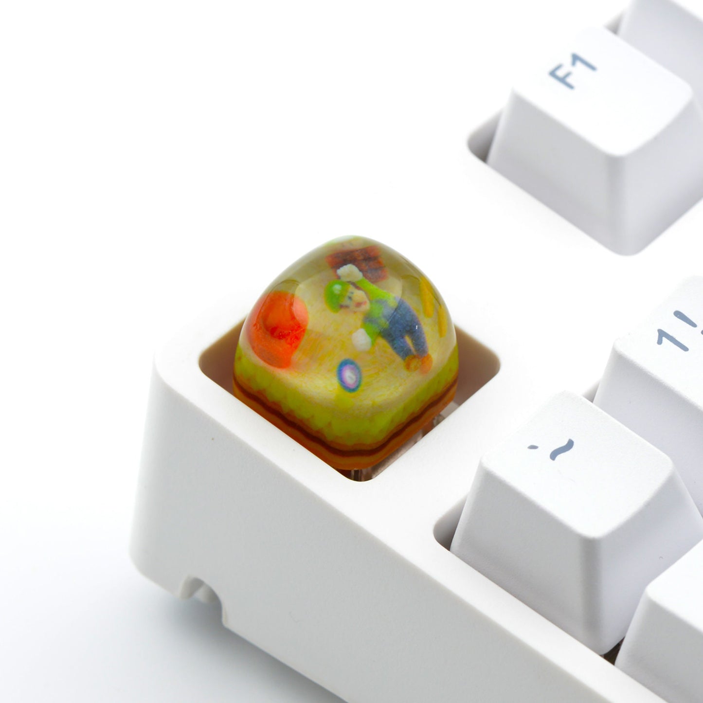 Mario Luigi resin keycap cherry mx artisan keycaps gaming mechanical keyboard