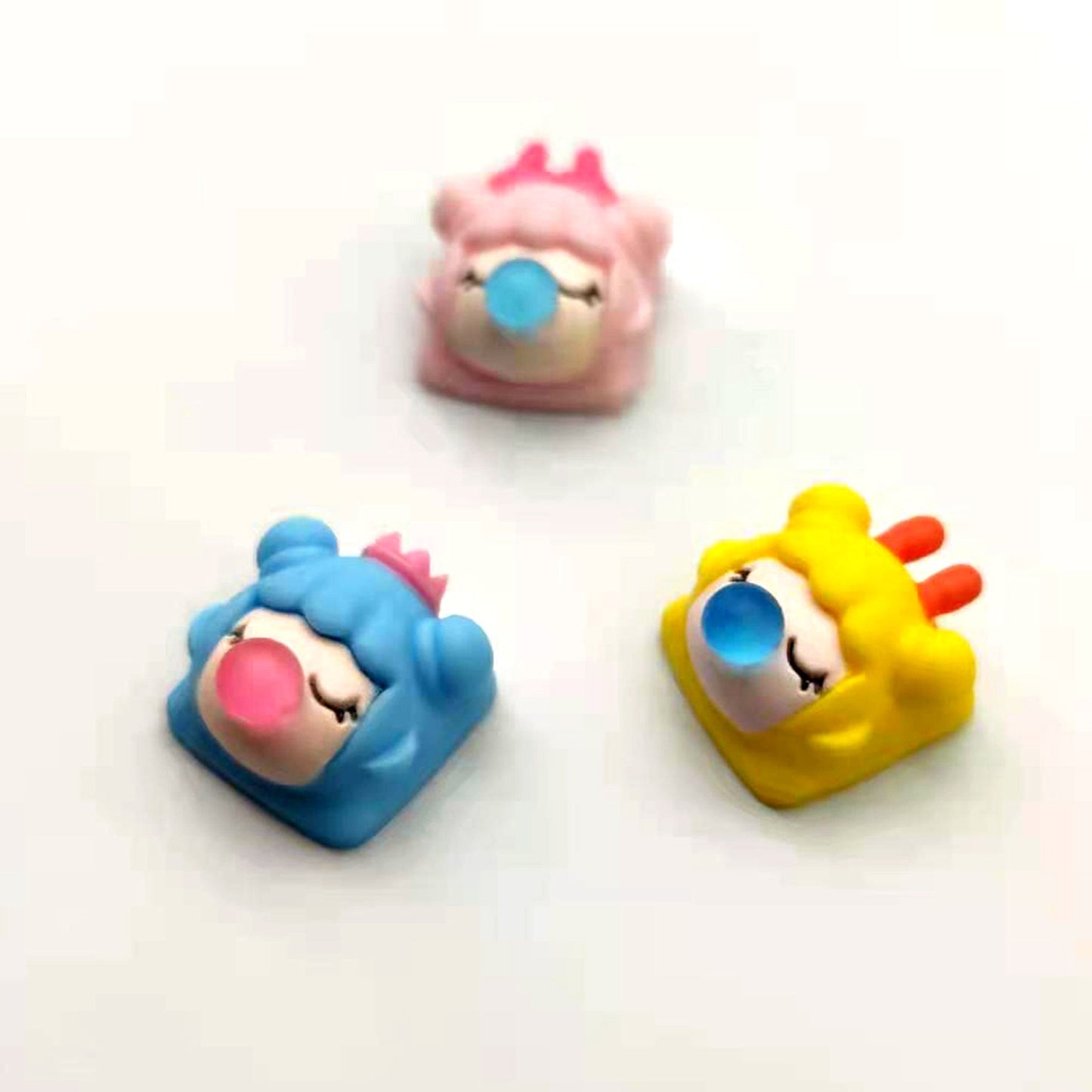 Cute girl artisan keycap resin cherry mx keycap mechanical keyboard key cap