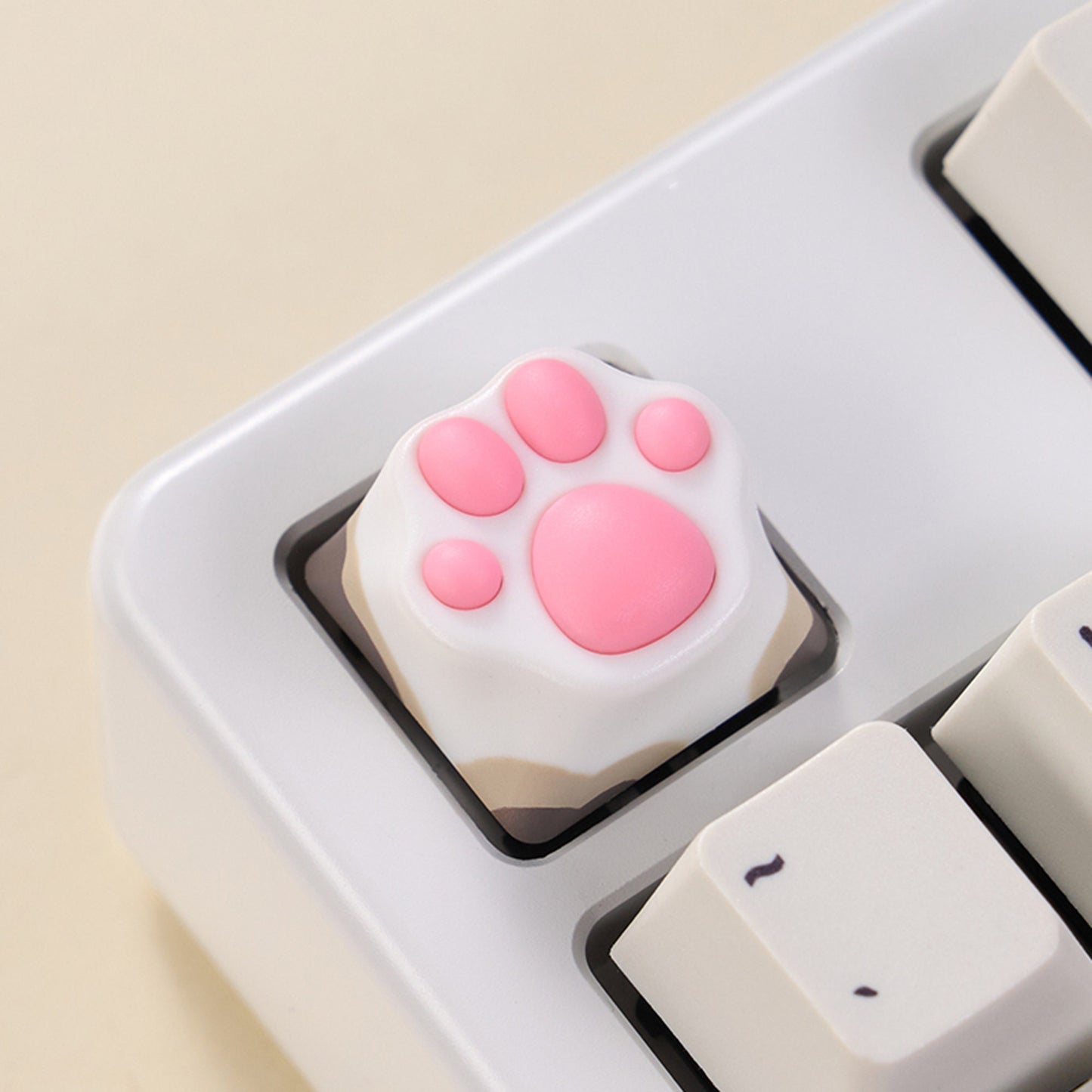 Cat paw keycaps cute soft resin cherry mx keycap