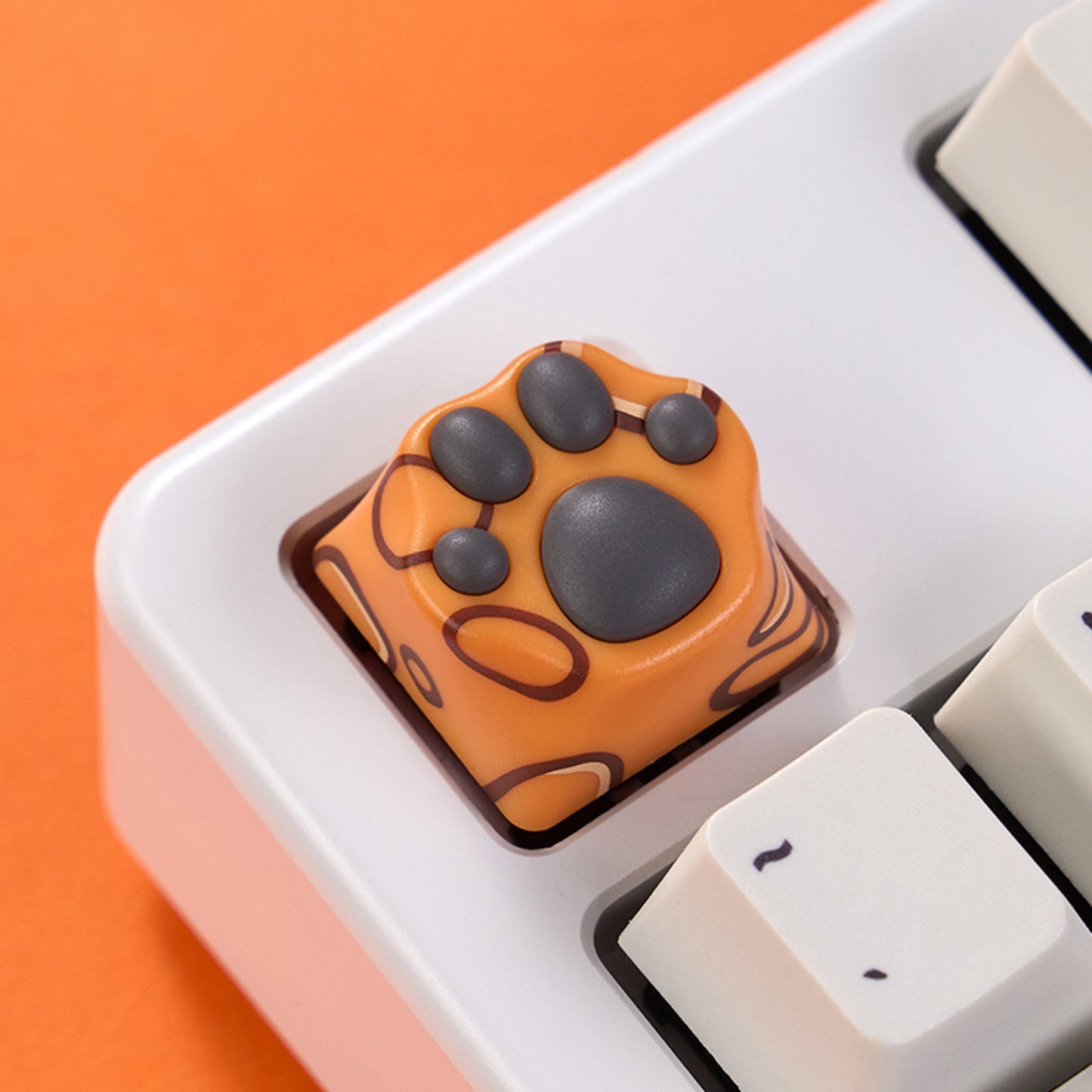 Cat paw keycaps cute soft resin cherry mx keycap