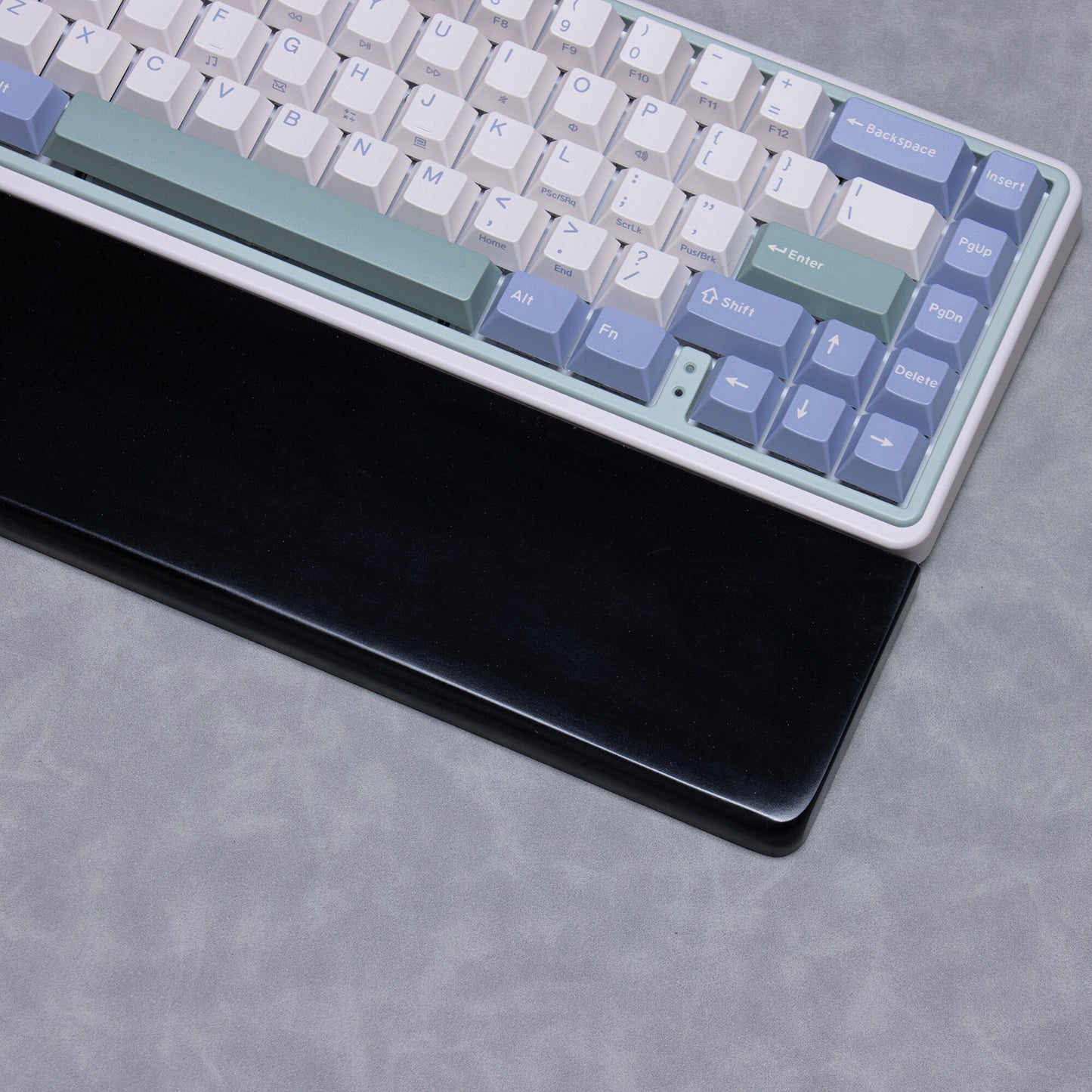Quartz stone artisan full black wrist rest keyboard