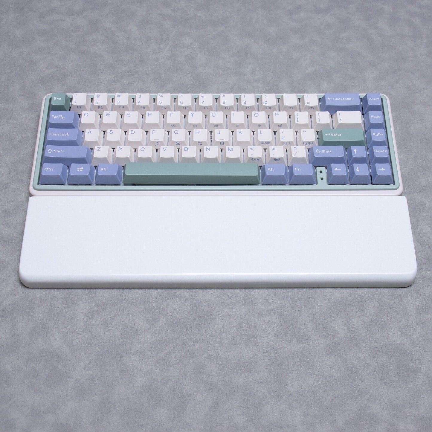 Quartz stone white wrist rest keyboard