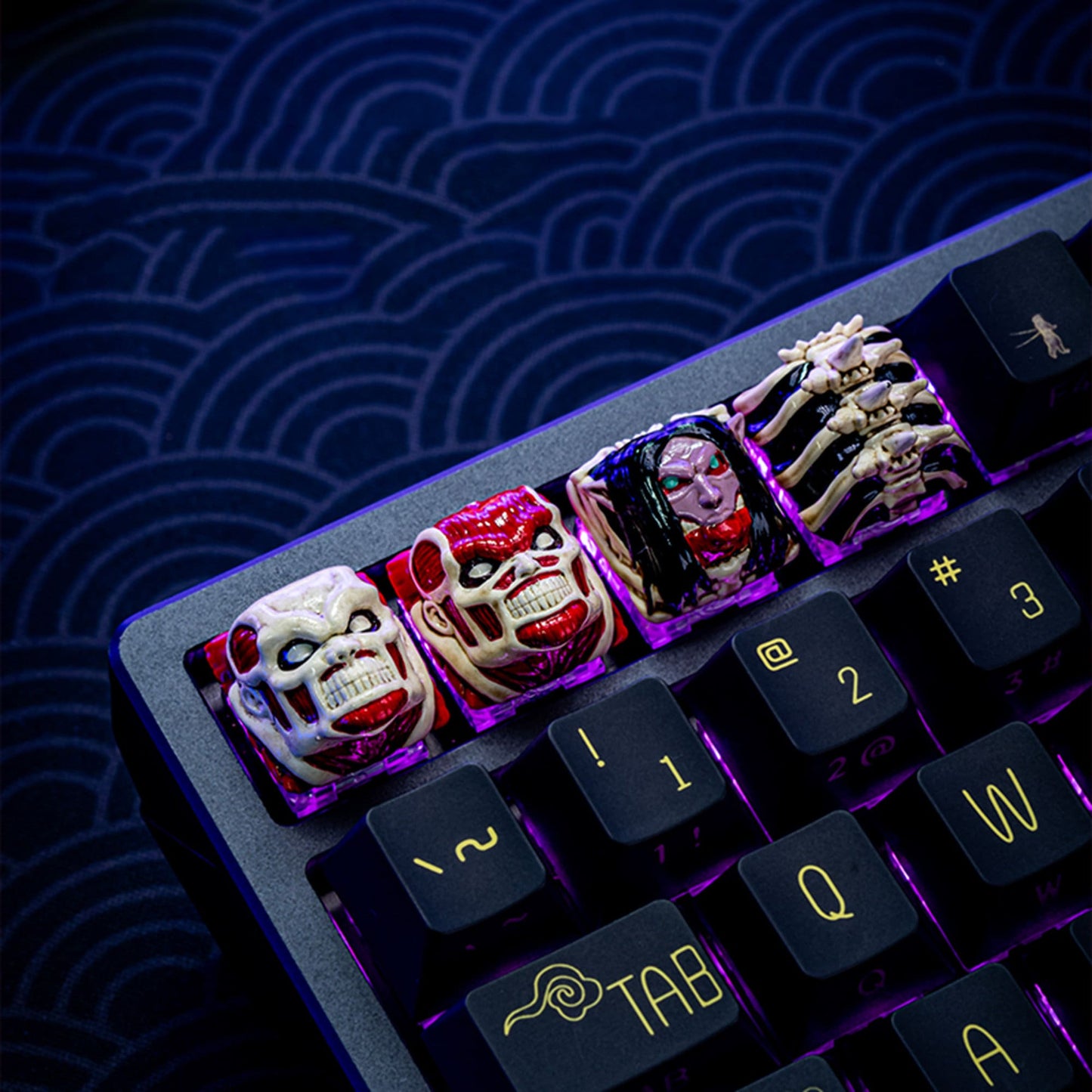 Titan keycap anime cute resin Jaw Colossal keyboard