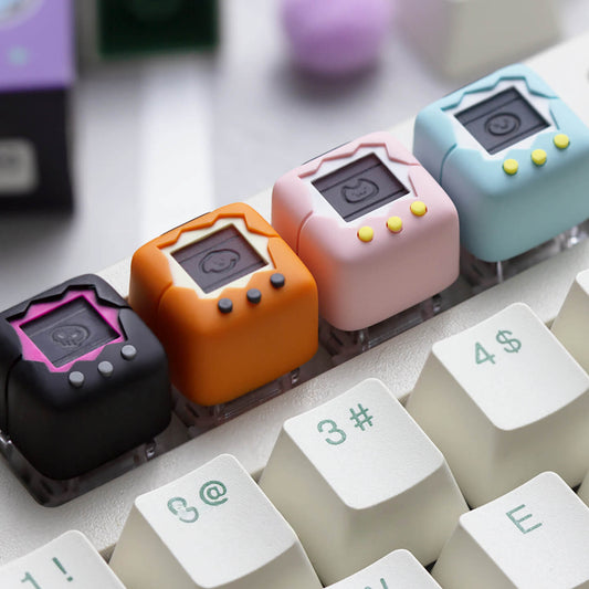 Pixel Pal Resin Keycap on keyboard