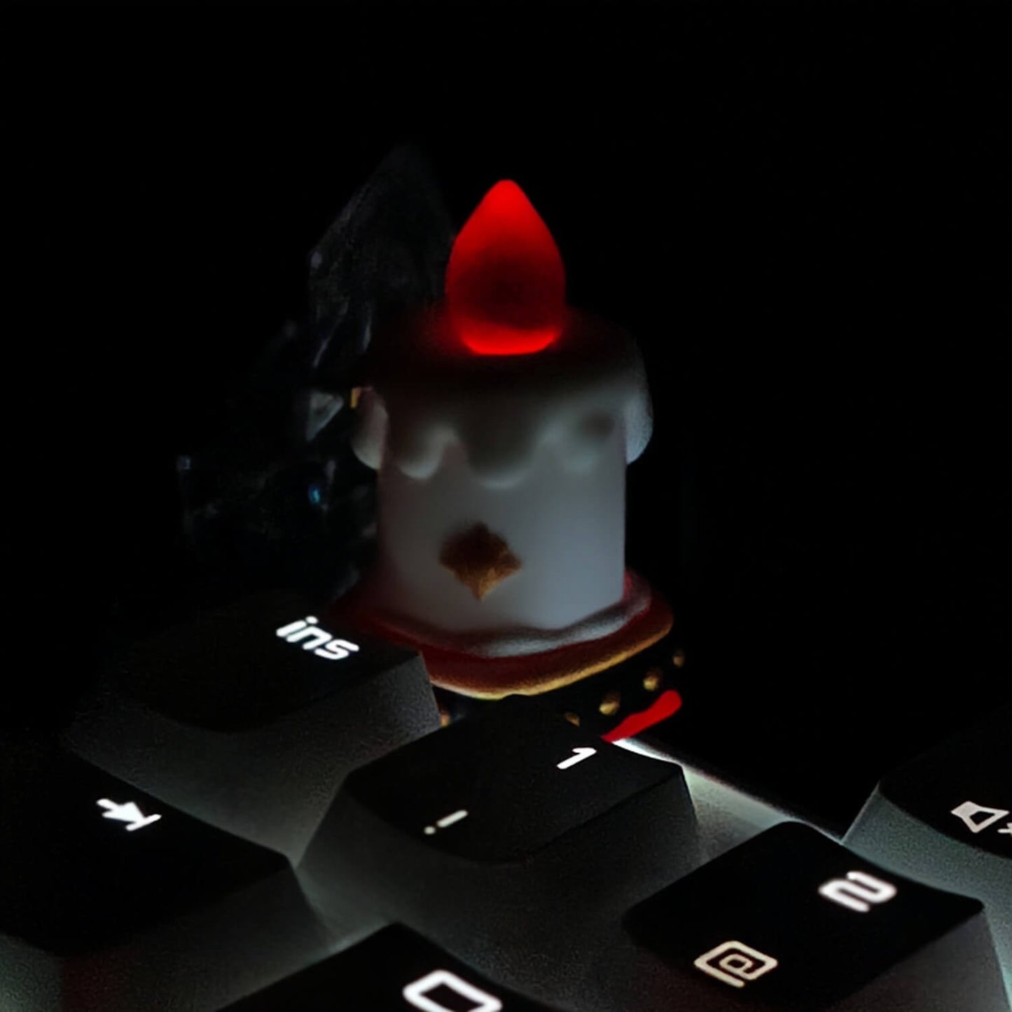 Starlit Candle Resin Backlit Keycap Light