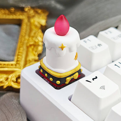 Starlit Candle Resin Backlit Keycap Keycapper