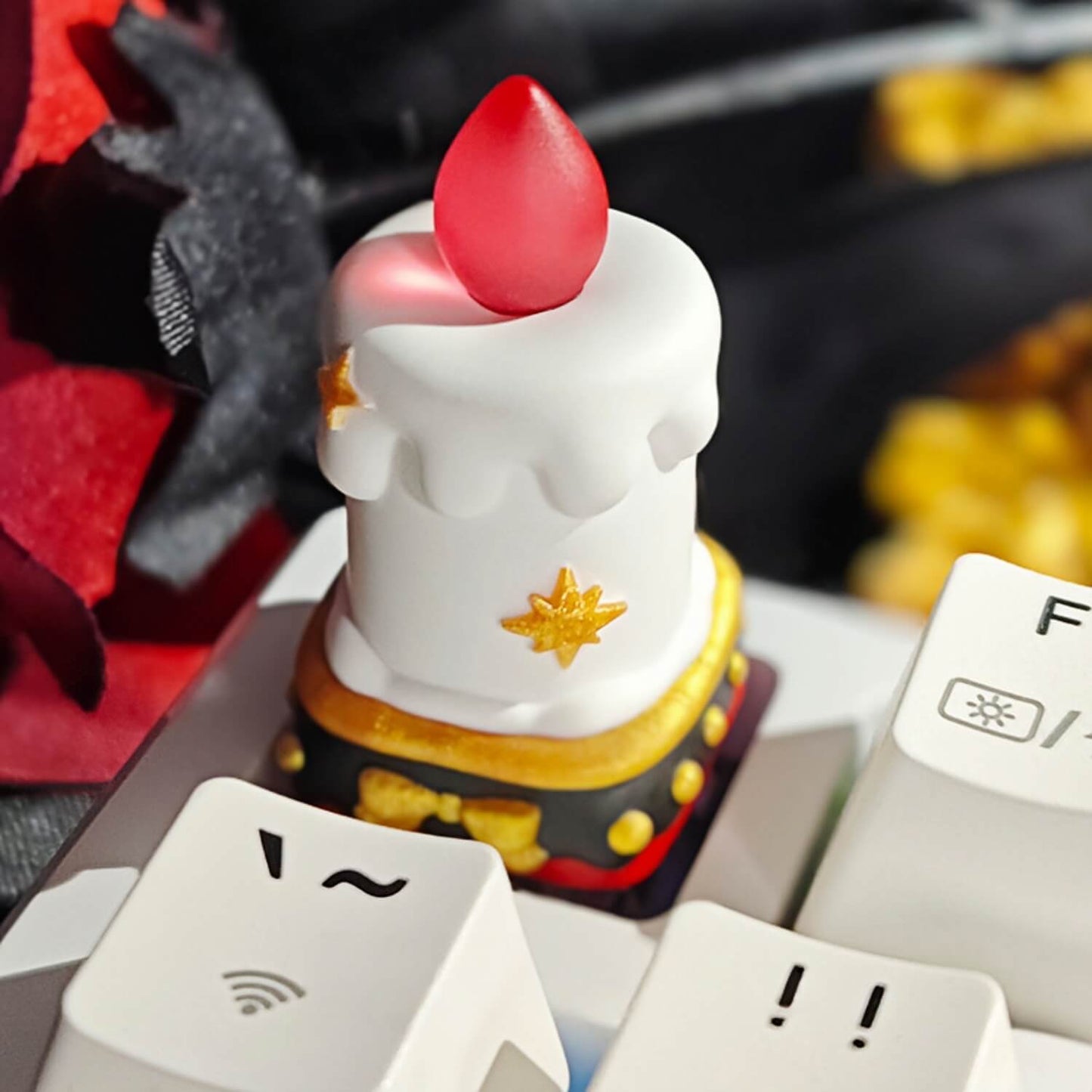 Starlit Candle Resin Backlit Keycap