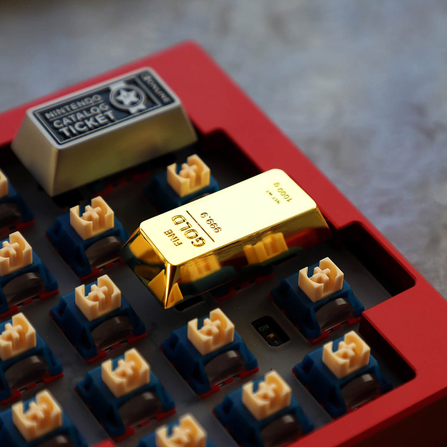 gold bar glossy enter keycap