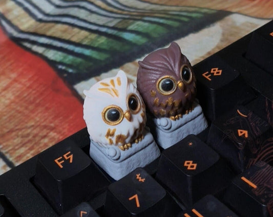 Owl animal cute keycap resin handmade keycaps mechanical keyboards