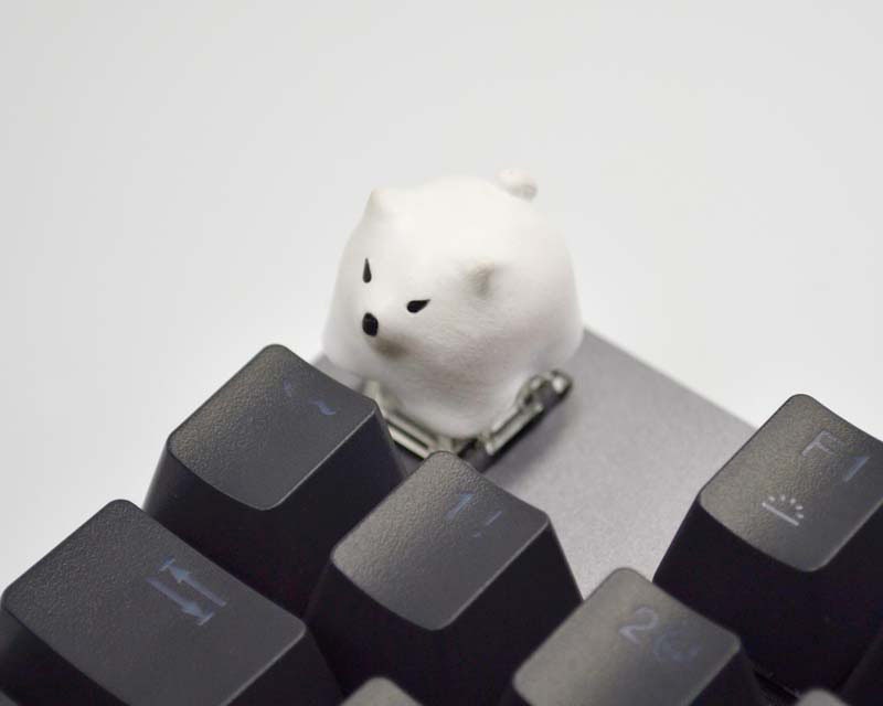 Pet dog Husky Alaska dog cute resin keycaps brown yellow black white cherry mx key cap