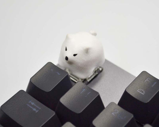 Pet dog Husky Alaska dog cute resin keycaps brown yellow black white cherry mx key cap