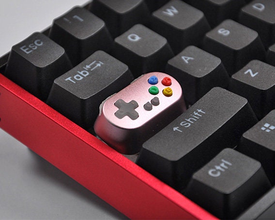SwitchXbox controller handle keycaps cherry mx metal key cap 1.75X 1.75U capslock keycap light transmission