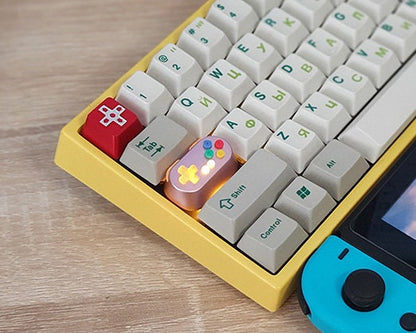 SwitchXbox controller handle keycaps cherry mx metal key cap 1.75X 1.75U capslock keycap light transmission