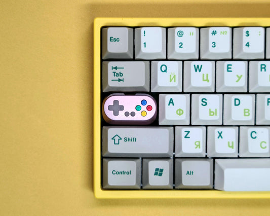 SwitchXbox controller handle keycaps cherry mx metal key cap 1.75X 1.75U capslock keycap light transmission