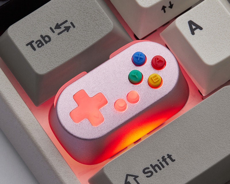 SwitchXbox controller handle keycaps cherry mx metal key cap 1.75X 1.75U capslock keycap light transmission