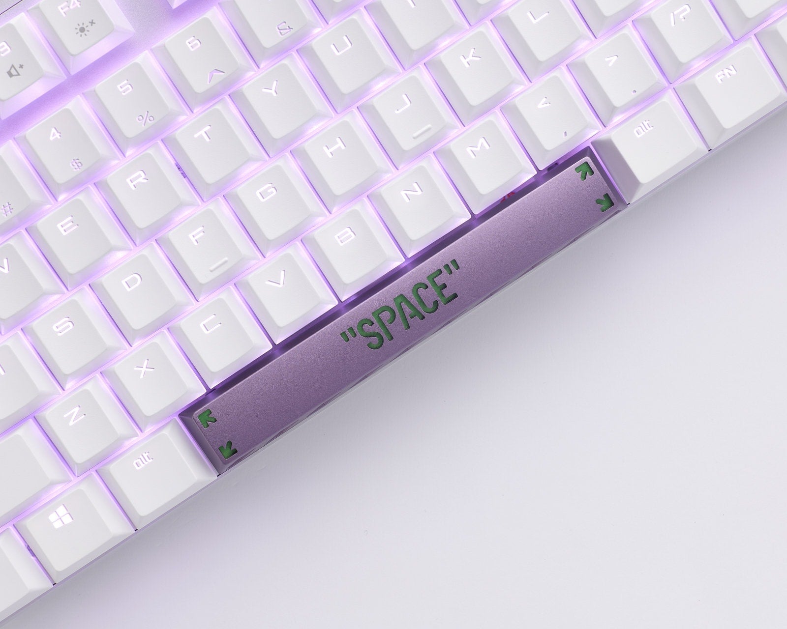 Punk metal black white keycap space cherry mx 6.25U 6.25X keycaps mechanical keyboard