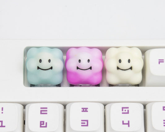 Smile clouds keyboard keycaps cherry mx resin 1u esc multi color keycap cute mechanical keyboard gift