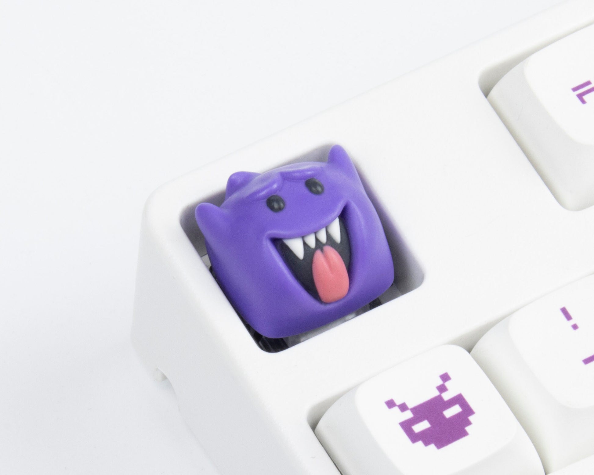 Halloween ghost cute resin keyboard keycaps cherry mx artisan 3D mechanical keyboard white purple yellow