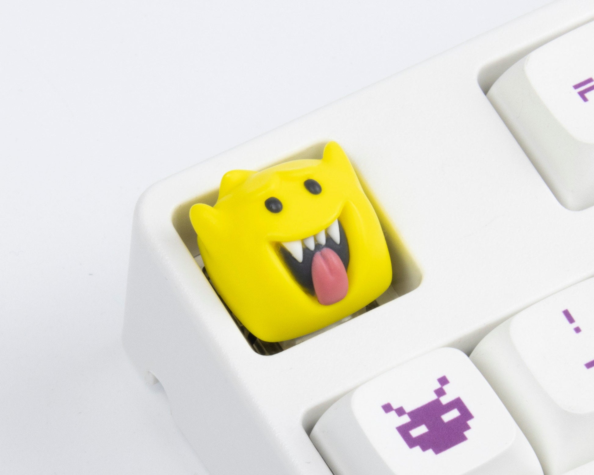 Halloween ghost cute resin keyboard keycaps cherry mx artisan 3D mechanical keyboard white purple yellow