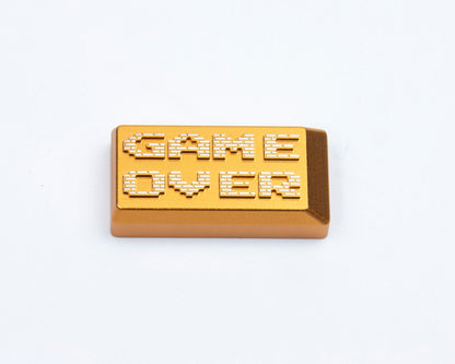 GAME OVER pixel keyboard keycaps metal cherry mx keycap backplace 2x key cap gift