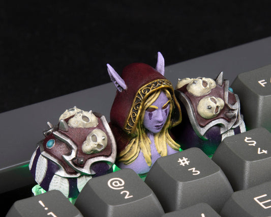 Sylvanas Windrunner artisankeycaps cherry mx keycap resin gaming handmade mechanical keyboard