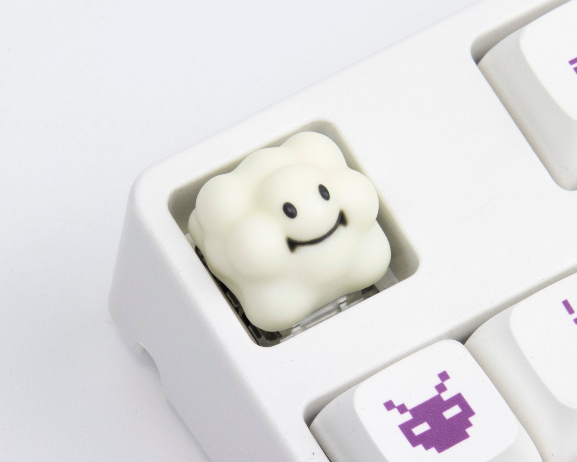Smile clouds keyboard keycaps cherry mx resin 1u esc multi color keycap cute mechanical keyboard gift
