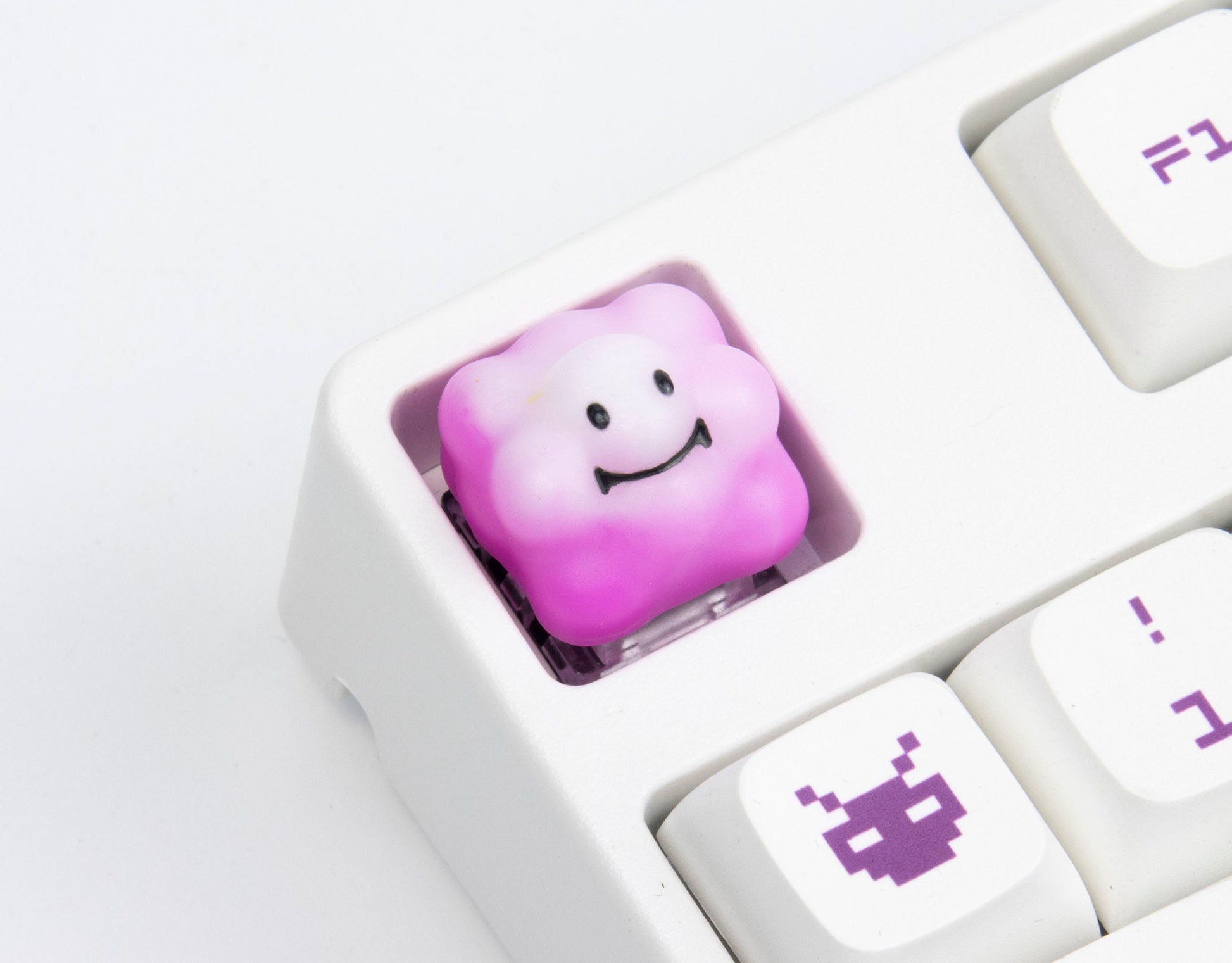 Smile clouds keyboard keycaps cherry mx resin 1u esc multi color keycap cute mechanical keyboard gift