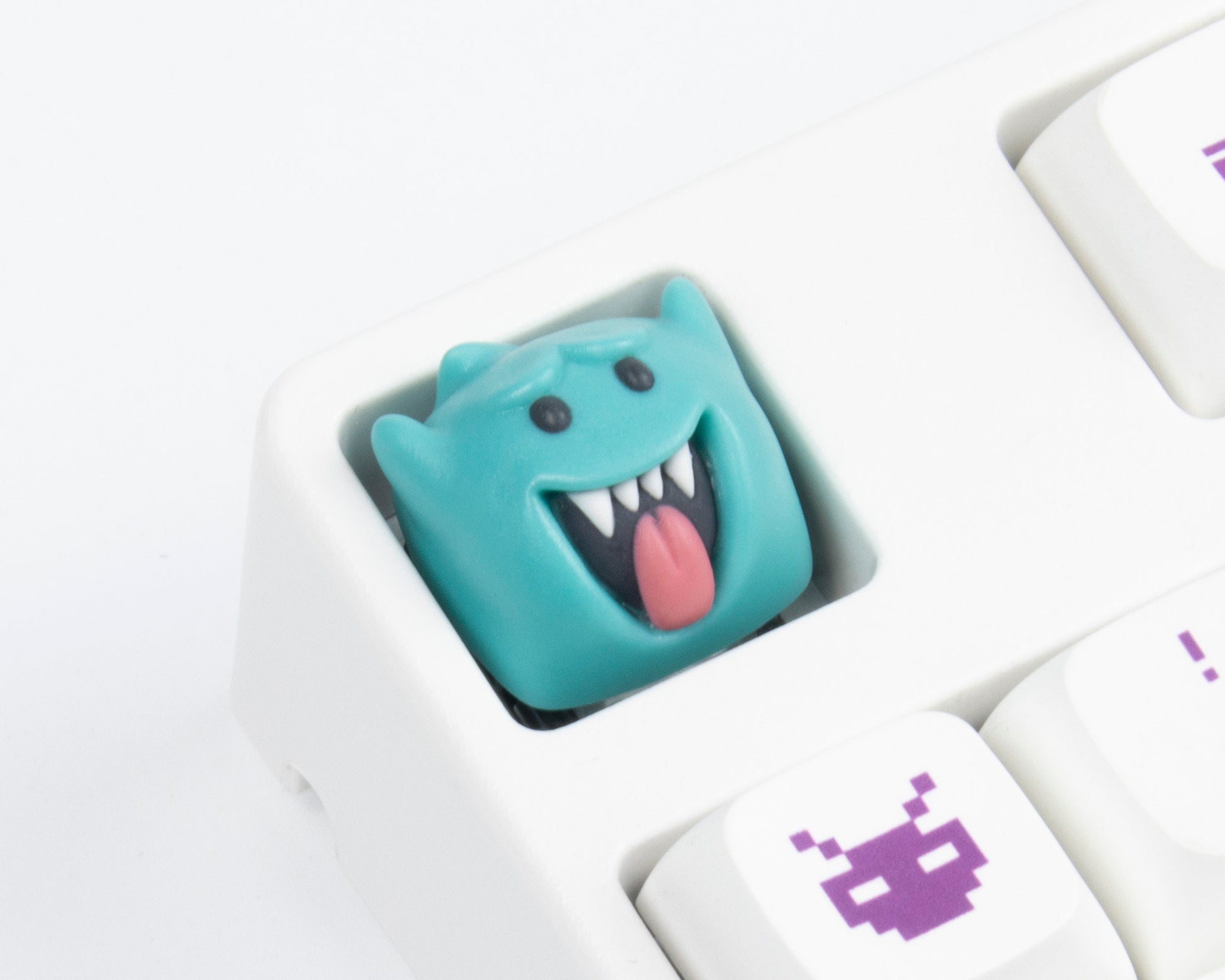 Halloween ghost cute resin keyboard keycaps cherry mx artisan 3D mechanical keyboard white purple yellow