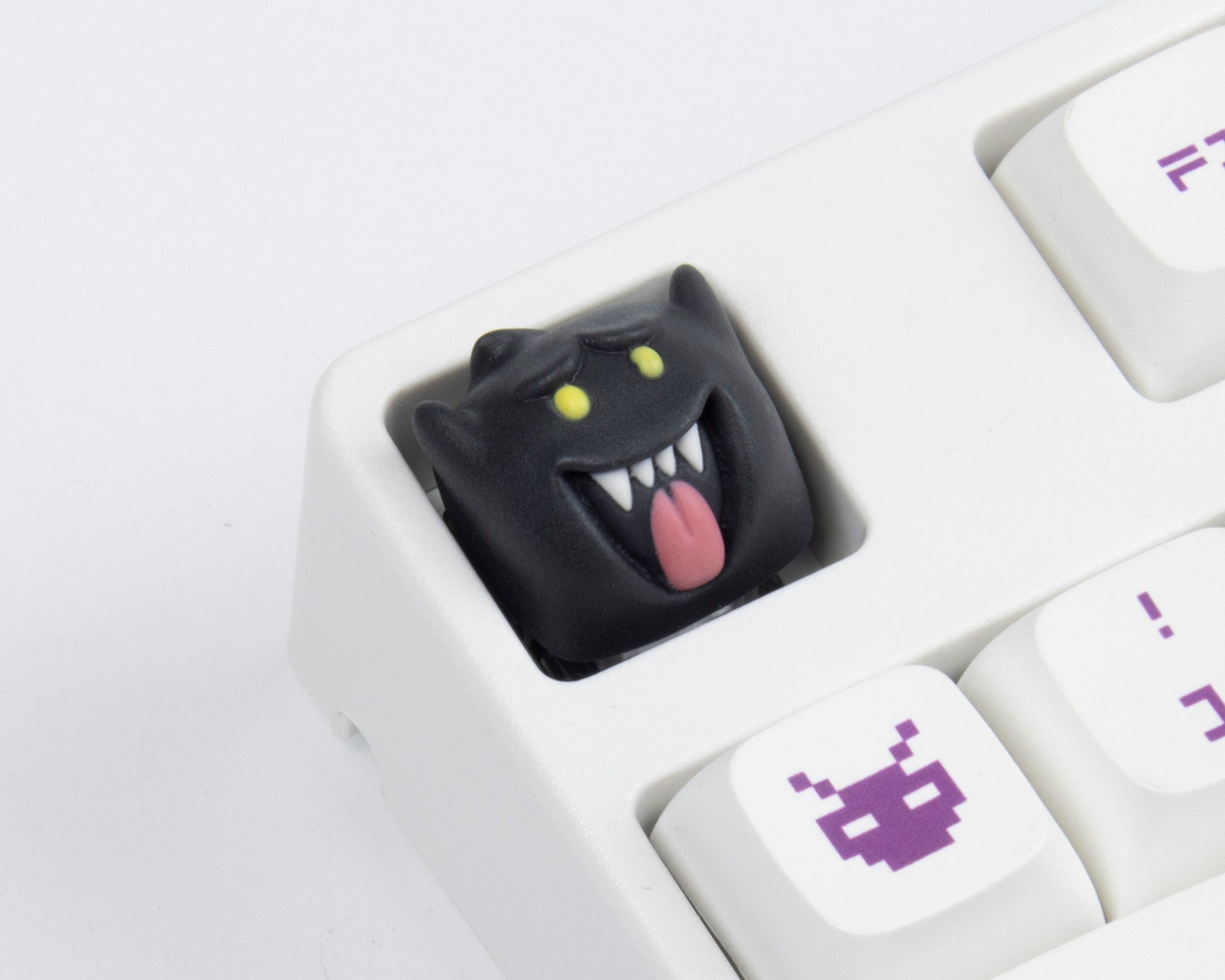 Halloween ghost cute resin keyboard keycaps cherry mx artisan 3D mechanical keyboard white purple yellow