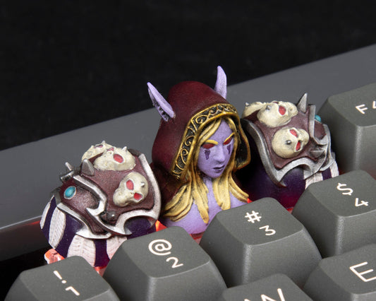 Sylvanas Windrunner artisankeycaps cherry mx keycap resin gaming handmade mechanical keyboard