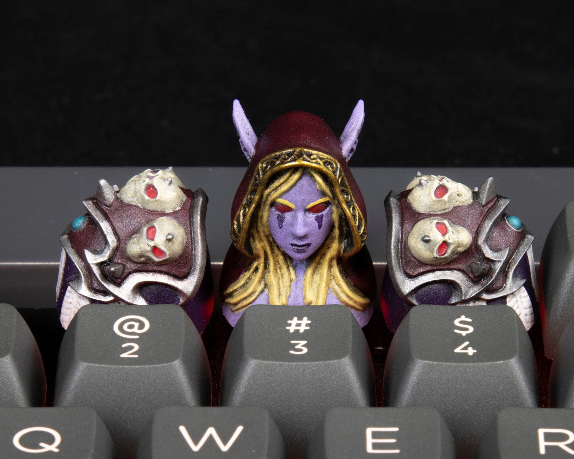 Sylvanas Windrunner artisankeycaps cherry mx keycap resin gaming handmade mechanical keyboard