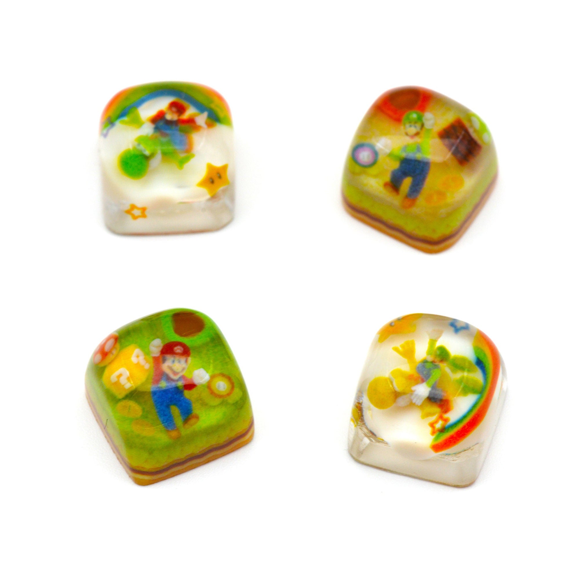 Mario Luigi resin keycap cherry mx artisan keycaps gaming mechanical keyboard