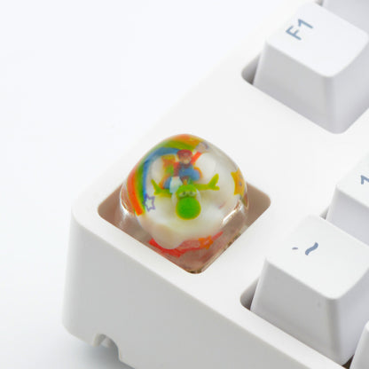 Mario Luigi resin keycap cherry mx artisan keycaps gaming mechanical keyboard