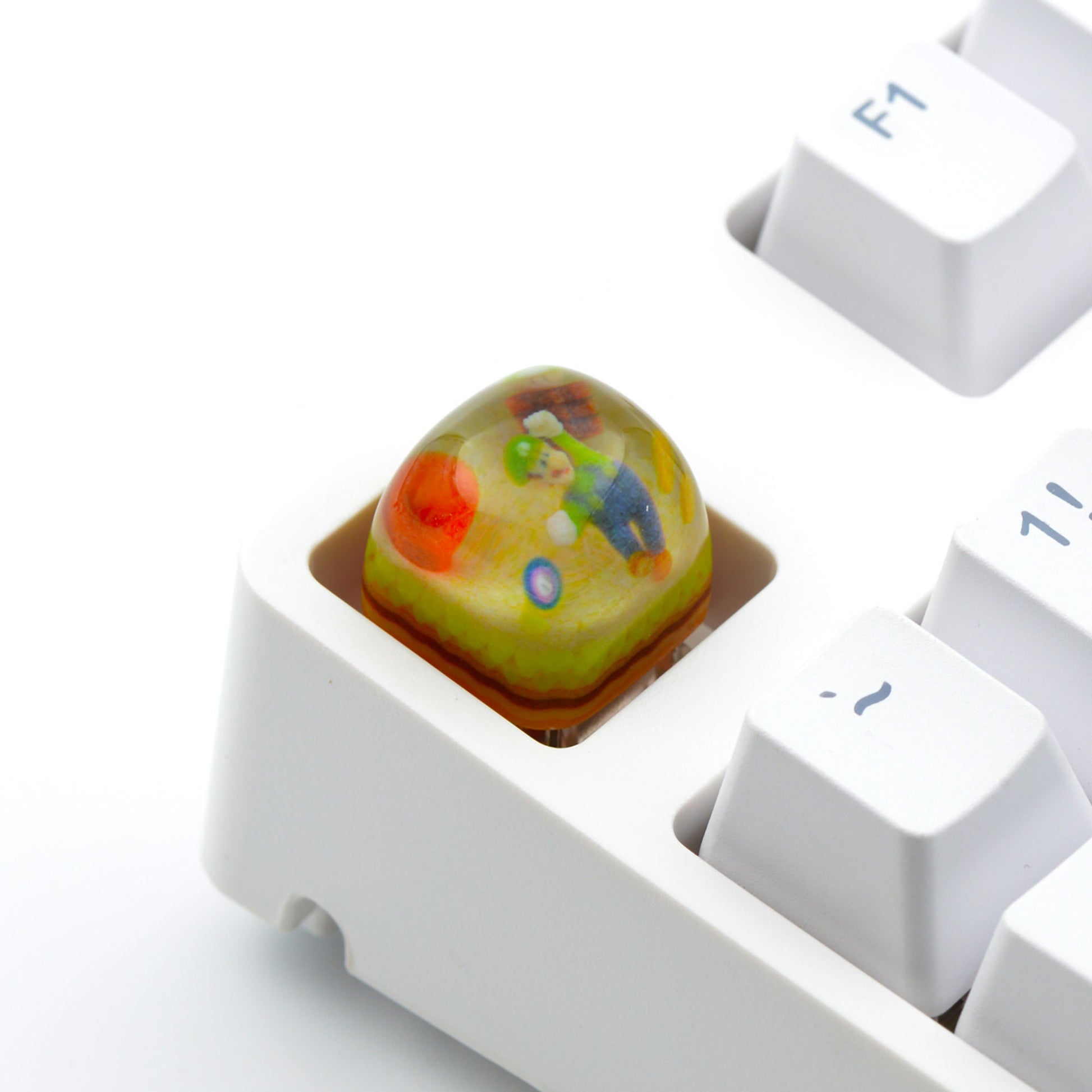 Mario Luigi resin keycap cherry mx artisan keycaps gaming mechanical keyboard