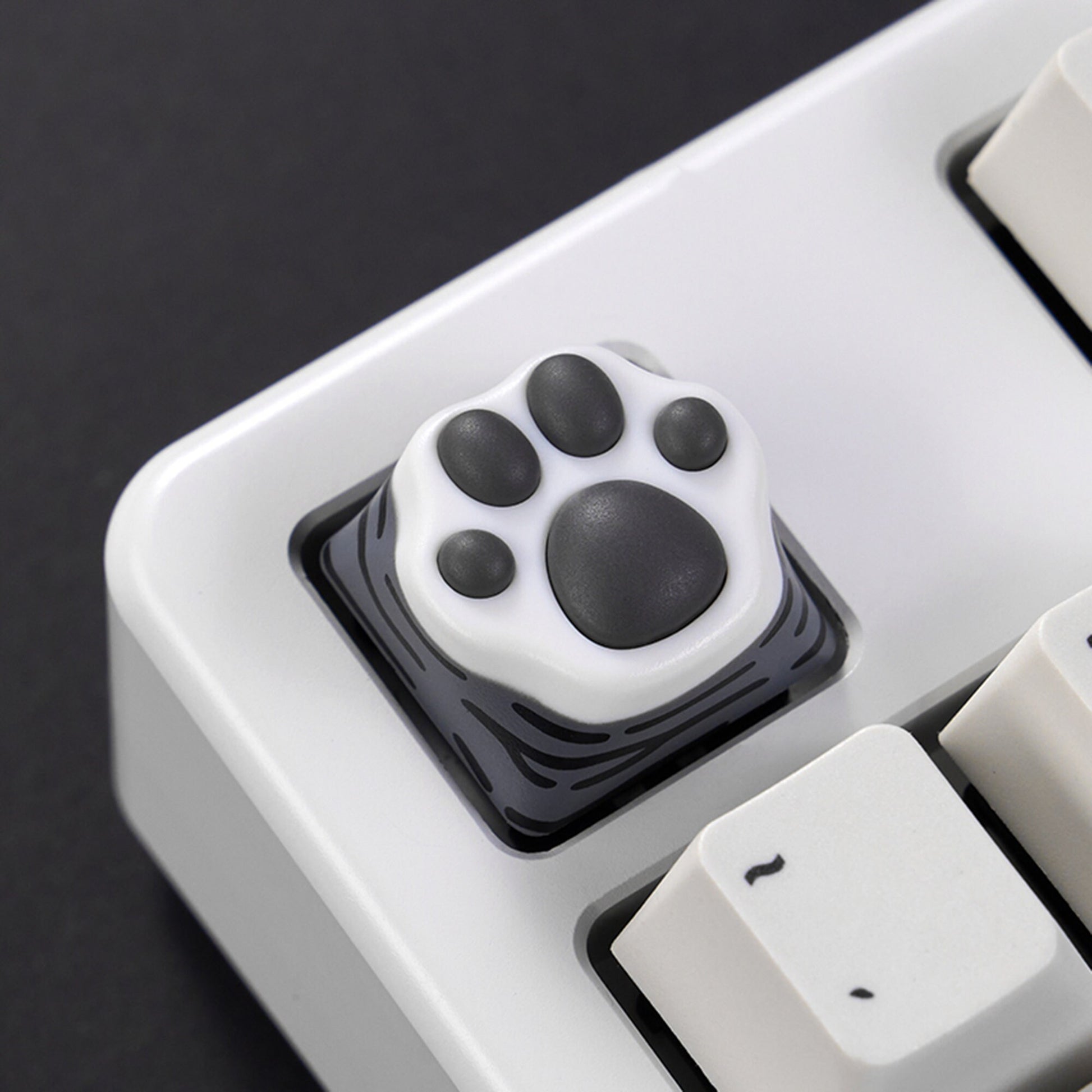 Cat paw keycaps cute soft resin cherry mx keycap