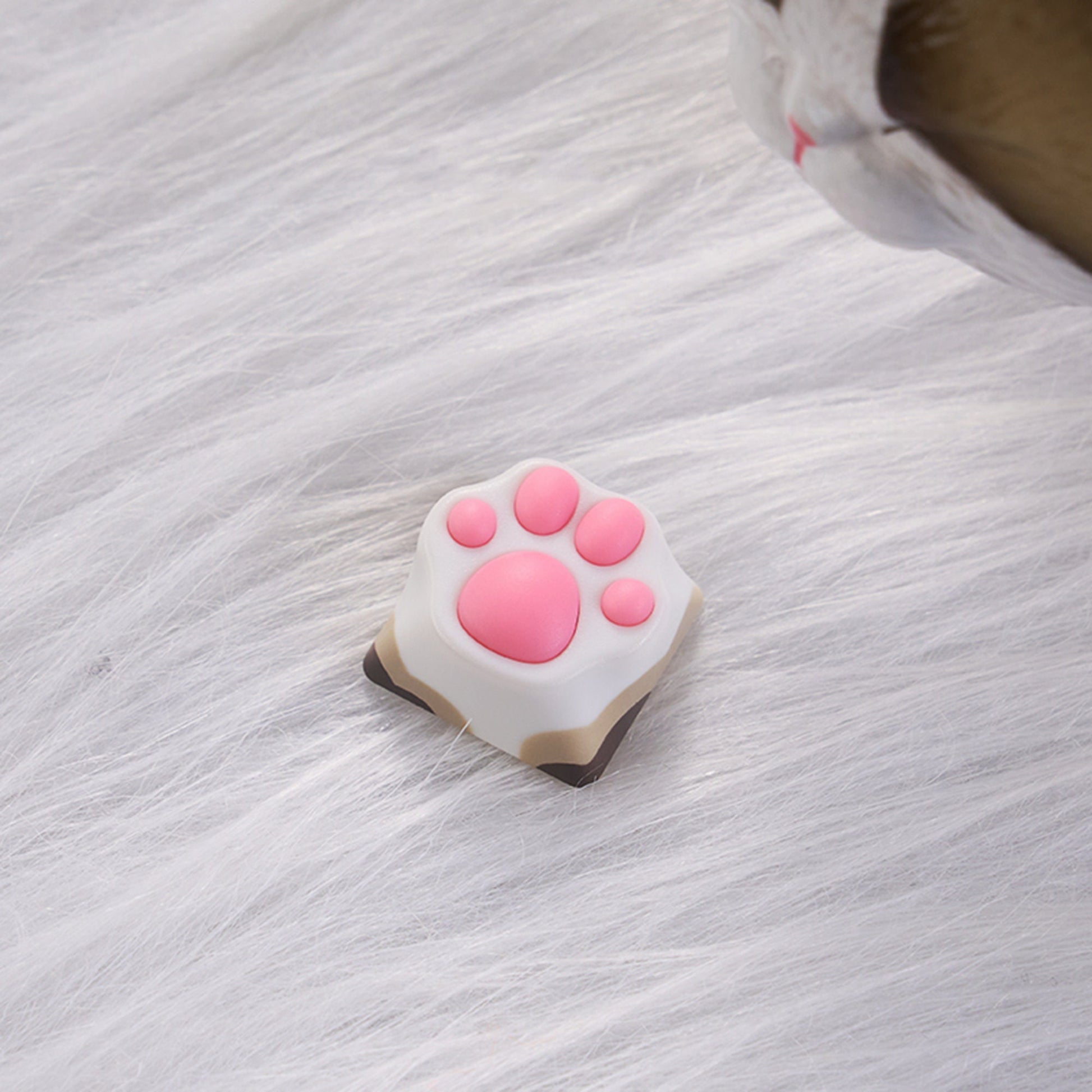 Cat paw keycaps cute soft resin cherry mx keycap