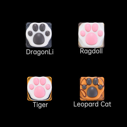 Cat paw keycaps cute soft resin cherry mx keycap