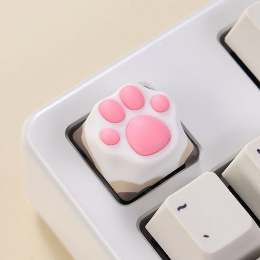 Cat paw keycaps cute soft resin cherry mx keycap