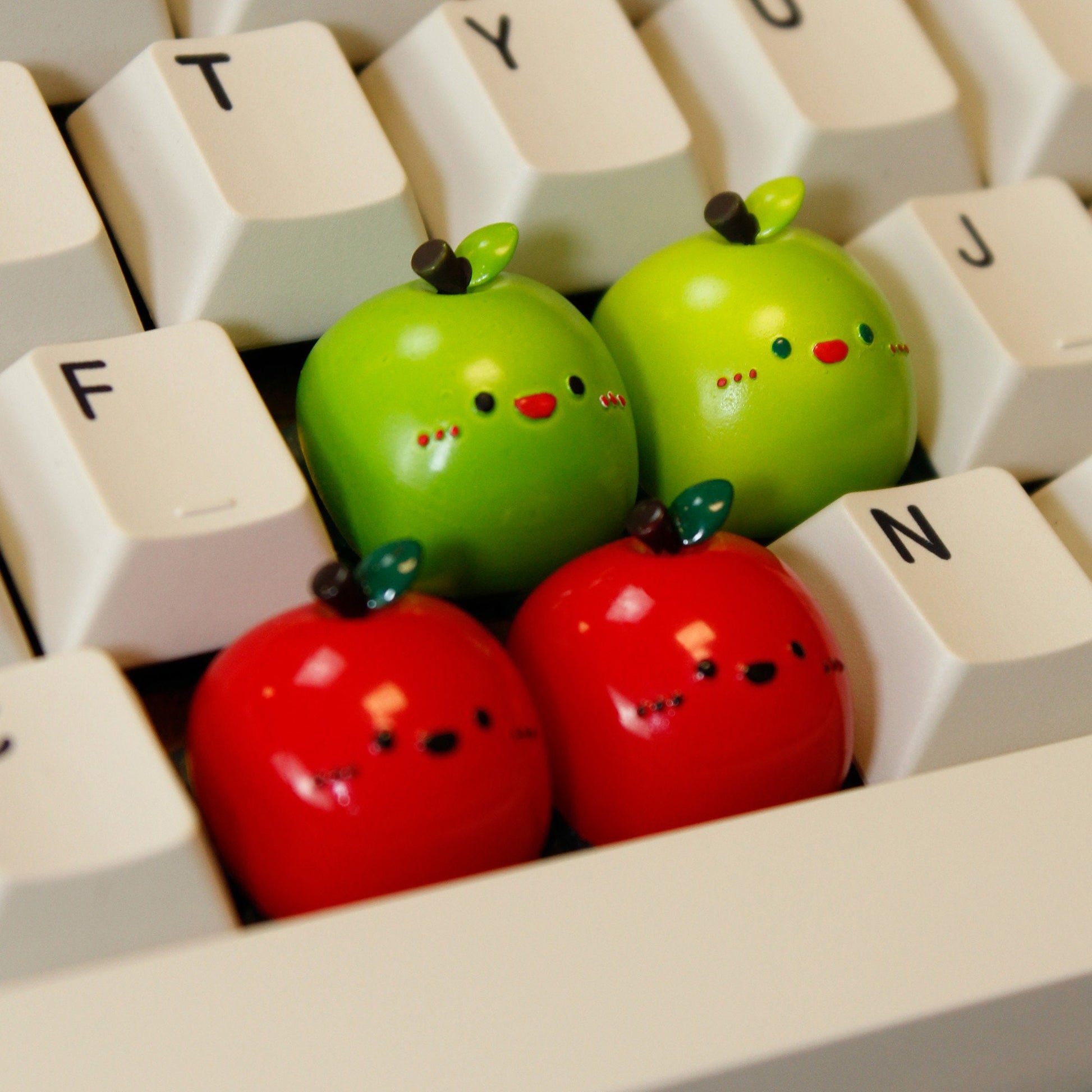 Kawaii keycap red greeb cute keycap cherry mx