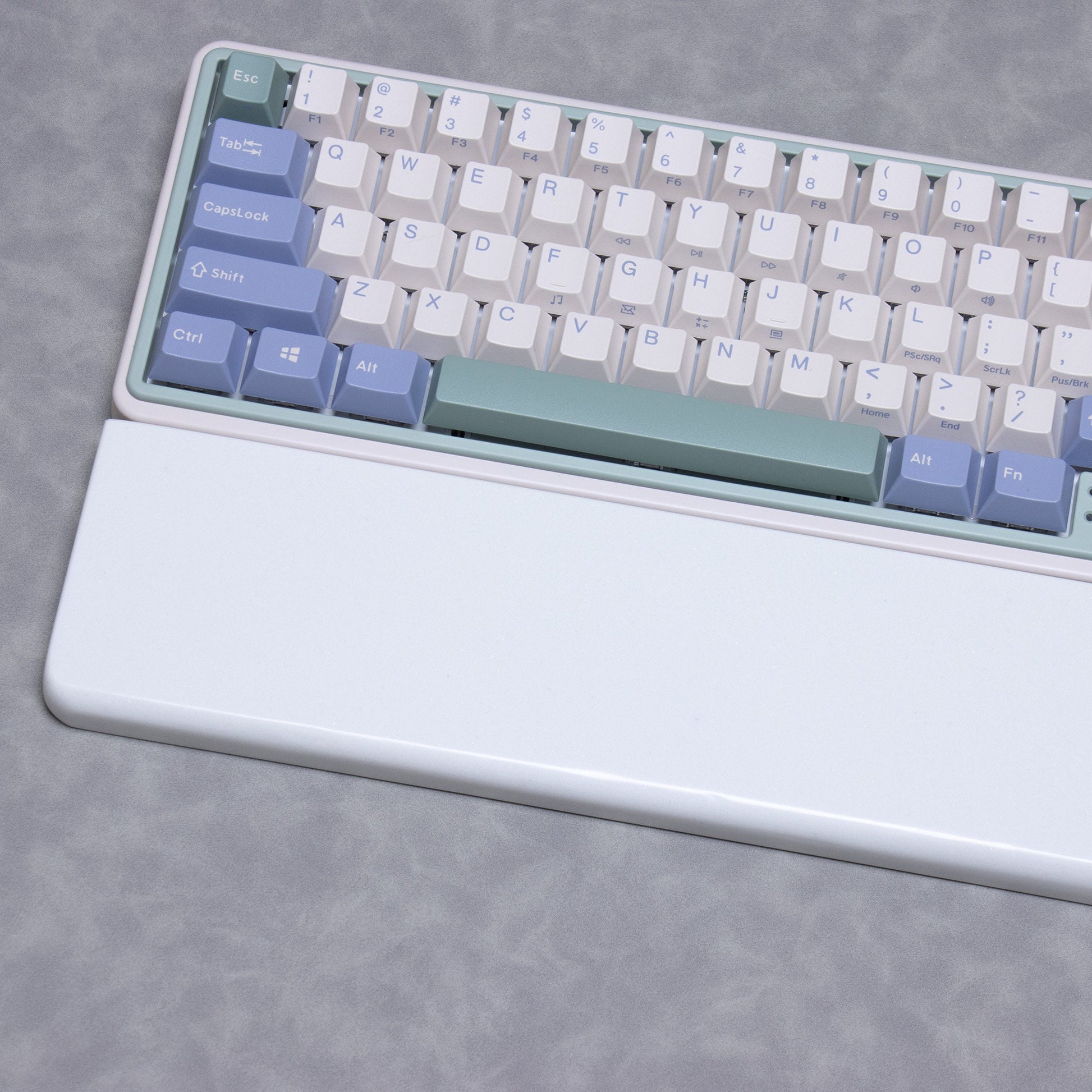 Quartz stone white wrist rest keyboard